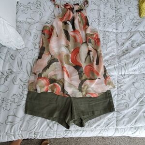 Stylish Olive Green Women's Shorts